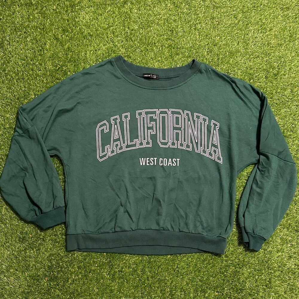 Green California West Coast Crewneck - Picture 1 of 5